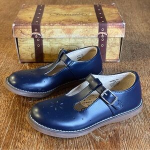 Footmates Sherry Navy T-Strap Leather Shoes Size 13 Girls Toddler